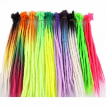 Desire for hair 5 pieces ombre hand made dreadlocks hair extensions synthetic hip-hop style crochet braids hair pink color
