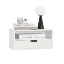SoBuy NKD03-W mesita de noche colgante bandeja de noche flotante estante de noche colgante estante flotante para teléfono móvil