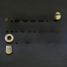 2Pcs Golden Letters Numbers Beaded Fit Original 10mm Stainless Steel Mesh Bracelets DIY Name Memorial Charm Bracelet Women Gift