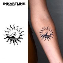 Tinte Temporäres Tattoo, Haben bis 15 Tage Neue Technologie Magischer wasserdichter semi-permanenter Aufkleber.