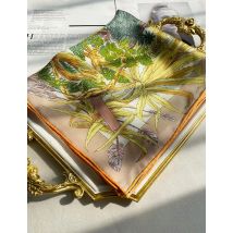 Real Mulberry 100 Silk Scarf Women Square Rolled Hem Bandanna Neck Scarves Luxury Brand Designer Foulards Headband