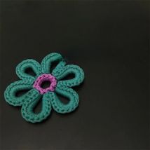 10pcs Creative Plastic Petals Rings Chrysanthemum Pattern Hand Knitted Accessory DIY Handmade Bag Clothes Weaving Decor Supplies