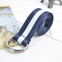 The Girl Boy The New Color Stripe Creative Belt Fashion Trendy Leisure Canvas Belt D Joker Belts for Both Men and Women Punk