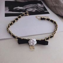 Korea Butterfly Camellia  Letter five Chokers  Necklaces For Women  Party Gift Jewelry