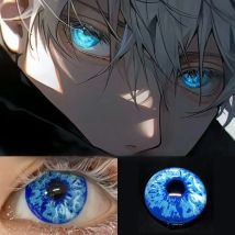JeweLens 1pair Satoru Gojo Cosplay Blue Color Contact Lenses Jujutsu Kaisen Anime Softlens 14.5mm