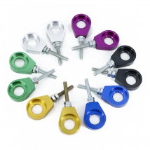 1pair 7 Colors 12mm/15mm Rear Wheel Axle Hole Chain Tensioner Adjuster for Motorcycle Modification Parts Accessories