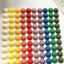 WFFNNKC 10-20Pcs Candy Color Round Half Pill Resin Patch Phone Case DIY Hair Accessory Jewelry Earrings Cabochon Decor Materials