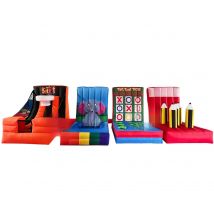 4 in 1 Or seperate game Inflatable Carnival Game, Inflatable Basketball Hoop, Target Ring Tossing Game Party Sport Games