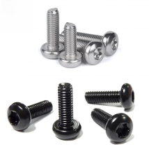 50/10pcs M2 M3 M4 M5 M6 M8 GB2672 Black 304 Stainless Steel Hexalobular Socket Six-Lobe Torx Button Round Pan Head Screw Bolt