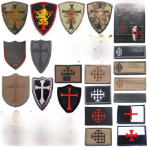 Knights Templar Embroidered Patches PVC Rubber Patch Embroidery Patch For Jacket Clothing Backpack