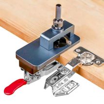Woodworking 35mm Concealed Hinge Jig Kit or Drill Accessories, Hinge Boring Jig Drilling Guide Locator for Cabinet Cupboard Tool