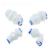 Reverse Osmosis Elbow Straight Bulkhead Equal 1/4" 3/8" OD Hose Connection Coupling RO Water Plastic Quick Fitting Connector