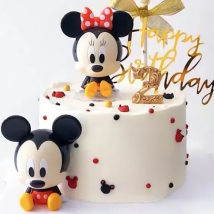 Disney Mickey Mouse Cartoon Figure Dolls Anime Minnie Kawaii Toy Model Kids Cake Decoration Cute Figure Doll Gift for Kids