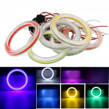 YSY COB Angel Eyes 60mm 130mm 2Pieces(1pair) Auto Halo Rings COB 140MM Angel Eye Car Headlight Motorcycle White Yellow 12V Led