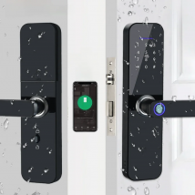 RAYKUBE F005 IP65 Waterproof Tuya Wifi Lock Electronic Smart Door Lock With Fingerprint/Smart Card/Password/Key/APP Unlock