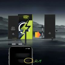 StellarXcell crack battery show genuine part  100% healthy no pop up message for iPhone 11mini 12 pro max 13 14 15 Pro max plus