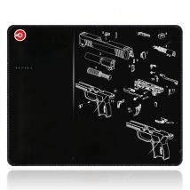 EXCO Gun Cleaning Mouse Pad Small Gaming Office Mousepad with Stitched Edge Non-Slip Rubber Base for Hellcat SIG Beretta 92F