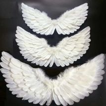 Feather Angel Wings Halo Magic Wands Stick Rod White Kids Children's Adult  Gift  Cosplay Props Party Birthday Wedding Festival