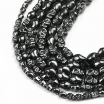 UPGFNK Natural Stone Skull Shape Black Hematite Spacer charm Loose Beads For Jewelry Making DIY Bracelet Necklace 4mm 6mm 8mm