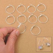 100PCS Genuine 925 Sterling Silver  Hoop Loop For Earring Making Diy Jewelry Findings With  Stamped Wholesale Dropshipping