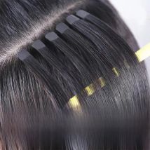 Mini Tape in Human Hair Extensions Double Side Invisible Seamless Tape in Hair 10pcs/set Natural Straight Black Brown Blonde