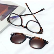 2024 Retro Eyeglasses Polarized Magnet Clip glasses frame for men women Myopia Prescription Glasses Optical sunglasses Eyewear