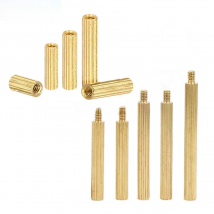50pcs Solid Brass Copper M2 Round Standoff Spacer Support Pillar Column M-F F-F Male-Female Female For PCB Board length=3-35mm