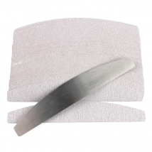 100Pcs Replacement  SandPaper Nail File With Metal Handle Removable  Buffer 100/180 Double-sided Strips Manicure Nail Art Files