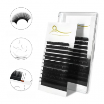 Quewel Eyelash Extension 12 Lines/Tray Silk Cilios Soft Professionals Individual Eye Lash Extensions C/CC/D Curl  False Lashes