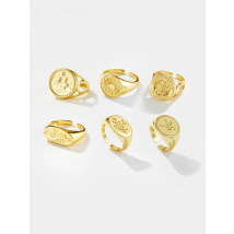 DPLAOPA 925 Sterling Silver Gold RING Saint Teresa Resizable Rings Colibri LEDA One World Rings Women Adjustable Rings Jewels