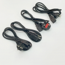 3PIN EU Power Cord US UK AU Plug IEC C13 Power Adapter Cable For Dell Desktop PC Monitor HP Epson Printer LG TV Projector