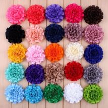 5.5CM Fashion High Quality Chic Satin Ribbon Flowers For Hair Accessories Hair Flower For Wedding Bouquet  Headbands