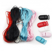 Cute-idea Baby Teether Accessories Plastic Clip Colorful Nylon Cord DIY For Baby Silicone Teething Necklace Pacifier Clips Tool