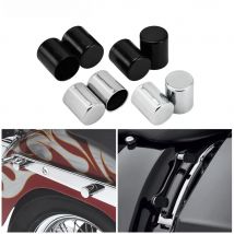 4xMotorcycle Docking Hardware Point Cover Kit Case Black/Chrome For Harley Touring Sportster XL Softail Dyna Wide Glide Breakout