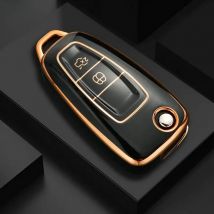 TPU Car Folding Key Case Cover Bag Keychain for Ford Focus C-Max S-Max Galaxy Mondeo Ranger Transit Tourneo Custom Styling