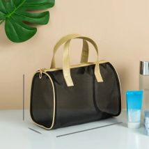 1PCS Women Men Necessary Cosmetic Bag Transparent Travel Organizer Fashion Small Large Black Toiletry Bags Makeup Pouch