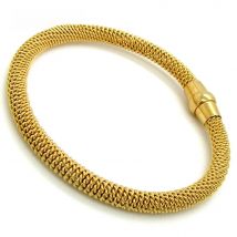 Hot Sale Fashion Jewelry Charm Bracelets & Bangles Gold Color Stainless Steel Twisted Chain Bracelet For Women