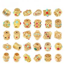 5PCS Matte Gold Color Special Vintage Style Hollow Nepalese Beads Bracelets Spacer Beads Jewelry Making Supplies Diy Accessories