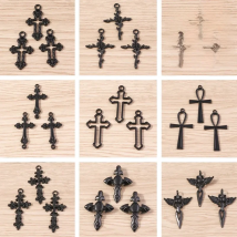 10pcs Cute Alloy Steampunk Cross Charms for Jewelry Making DIY Handmade Drop Earrings Pendants Necklaces Crafts Accessories