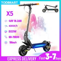 Scooter elettrici per adulti TODIMART X5, motore 800W, 48V 18,2Ah, portata 60-80km, pneumatici fuoristrada da 10 pollici,