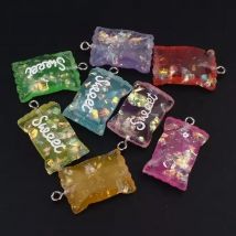10/30pcs Random Mix Candy Sugar Resin Charms Bulk Halloween Christmas Jewelry Make DIY Accessory