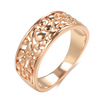 Kinel New 585 Rose Gold Ethnic Bride Ring Vintage Wedding Jewelry Trend Daily Unique Glossy Hollow Pattern Women Rings