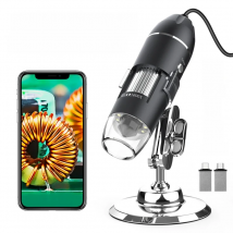 Hayve 1600X USB Microscope 1080P HD Soldering Microscope with 8LEDs Compatible with Android, Mac, Windows (X4)