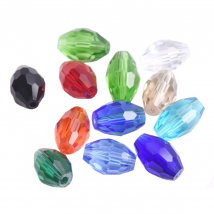 Rugby Oval Shape 6x4mm 8x6mm 11x8mm Faceted Crystal Glass Loose Beads Wholesale Lot For Jewelry Making DIY Crafts Findings