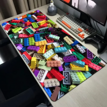 Large Mouse Pad Design-Legos Desk Mouse Pad Cute HD Desk Pad Extended Gaming Keyboard Mats Large XXL Gamer Mousepad 90x40