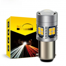 1 PC BAX15D LED Motorcycle Headlight Bulb 6-24V 800LM 6500K Moto Light 3030 22SMD Scooter Motobike Head Lamp 6V 12V 24V Yellow