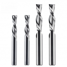 Dreanique 1pc Solid Carbide Milling Cutter 3.175 4 6 8mm 2 Flute Spiral Router Bit Carbide End Mill  Wood MDF Down cut