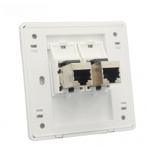 CAT 6 RJ45 LAN Connector Wall Panel Faceplate With 2 Ports Shielded CAT6 Keystone Jack Plug Outlet