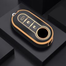 TPU Car Folding Key Case Cover Shell Fob For FIAT 500 Ducato panda Punto 500L lancia musa For Citroen jumper For Peugeot Boxer