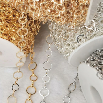 1Meter/lot 8mm 10mm Circle Link Chain Metal Copper O-shape Loop Chain for DIY Jewelry Making Necklace Bracelet Chain Accessories